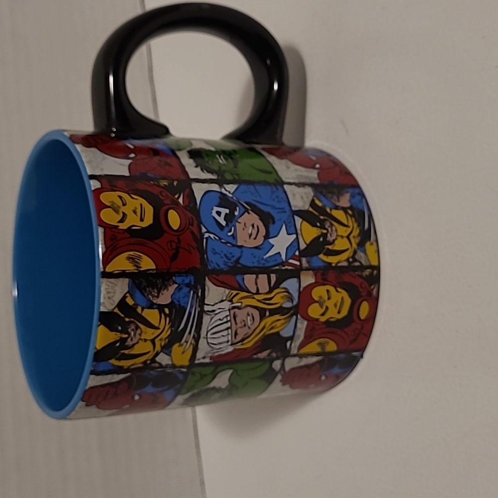 ⭐️Marvel Comics Superheroes Ceramic XL Large Blue Black Coffee Tea Cup M…